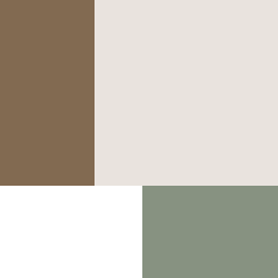 Natuurlijke tinten (beige, bruin, groen, wit)